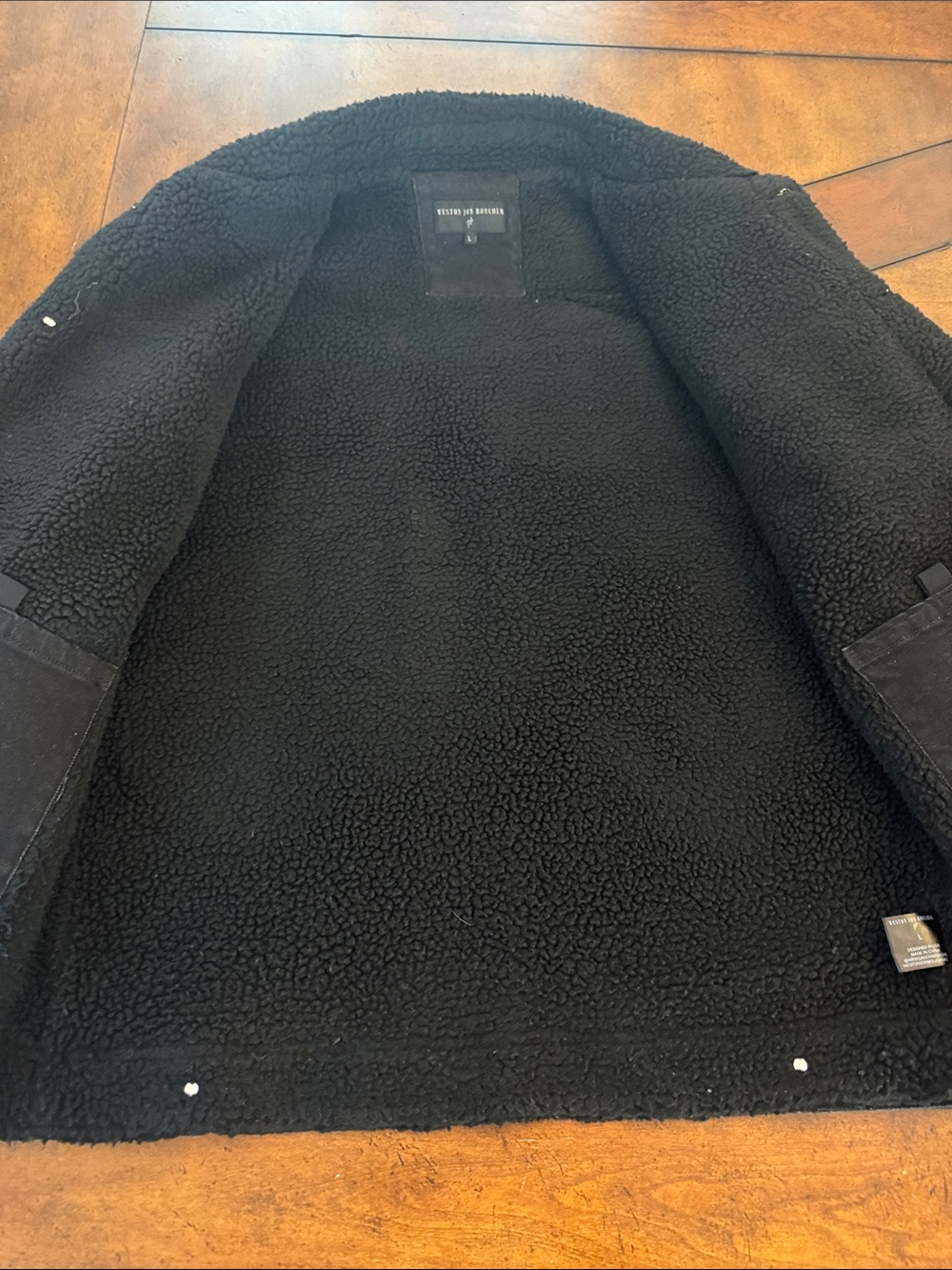 Weston Jon Boucher Men's Black Sherpa-Lined Denim Jacket - Picture 7 of 11